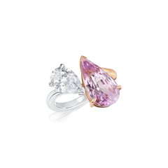 6.15cts Sapphire and Diamond 'Toi et Moi' Ring
