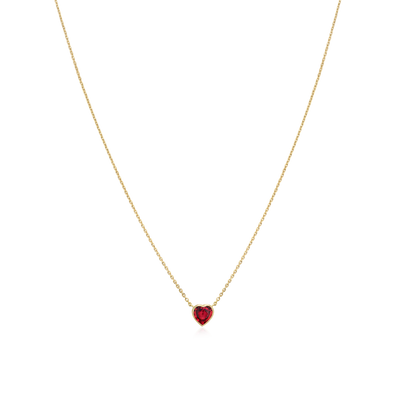 Heart Shape Ruby Pendant