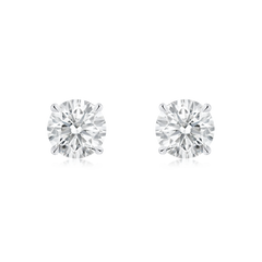 1.40cts Diamond Single Stone Stud Earrings