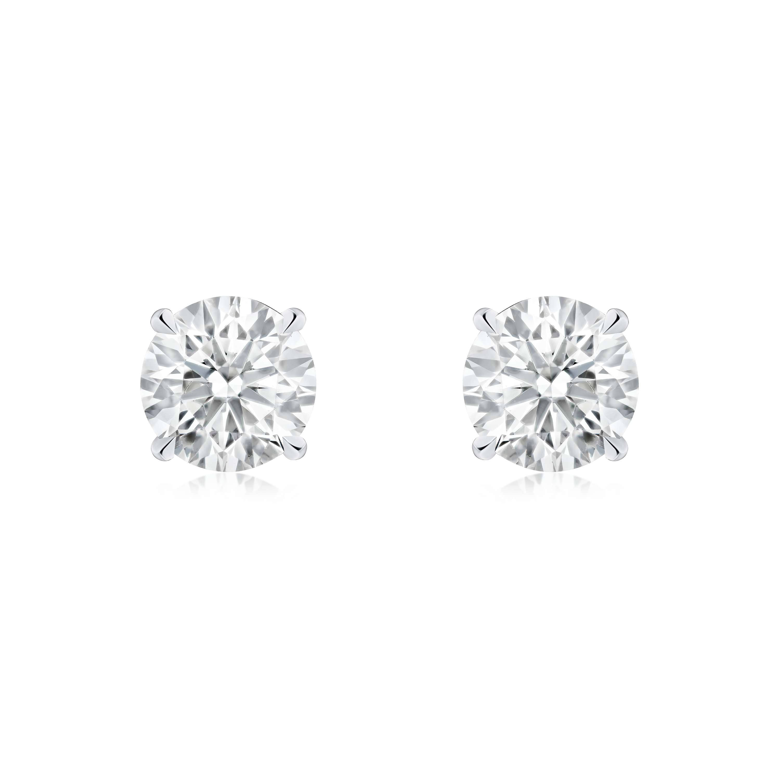 1.40cts Diamond Single Stone Stud Earrings