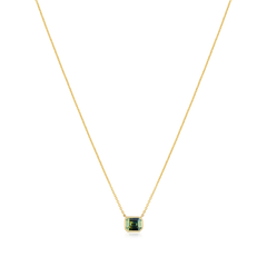 0.73ct Bi-Colour Yellowish Green-Blue Sapphire Pendant