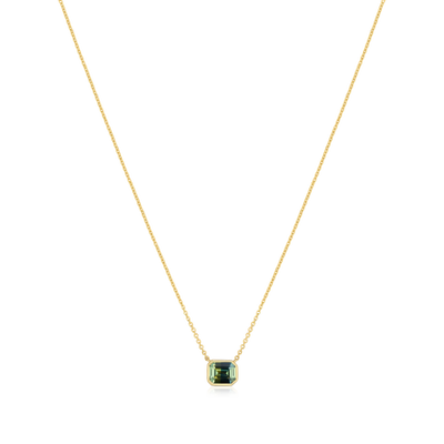 0.73ct Bi-Colour Yellowish Green-Blue Sapphire Pendant