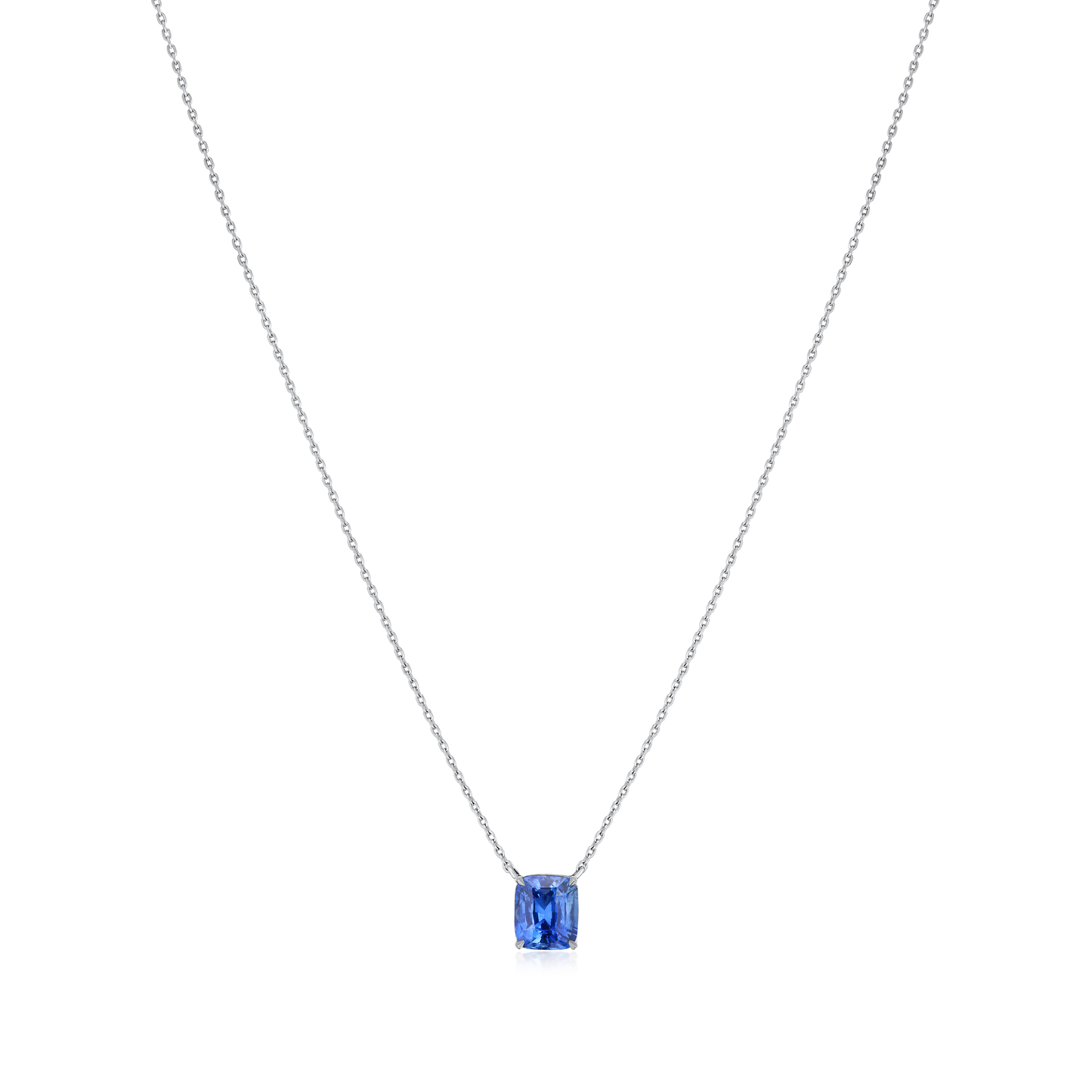 1.56cts Cushion Shape Sapphire Superfine Pendant