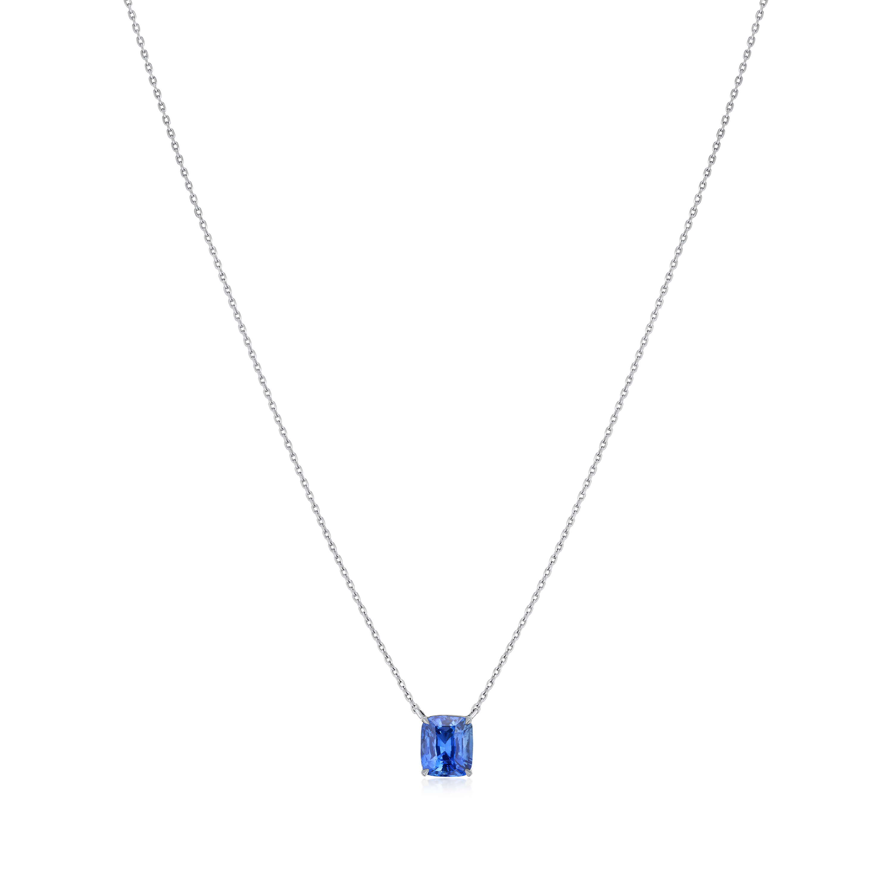 1.56cts Cushion Shape Sapphire Superfine Pendant