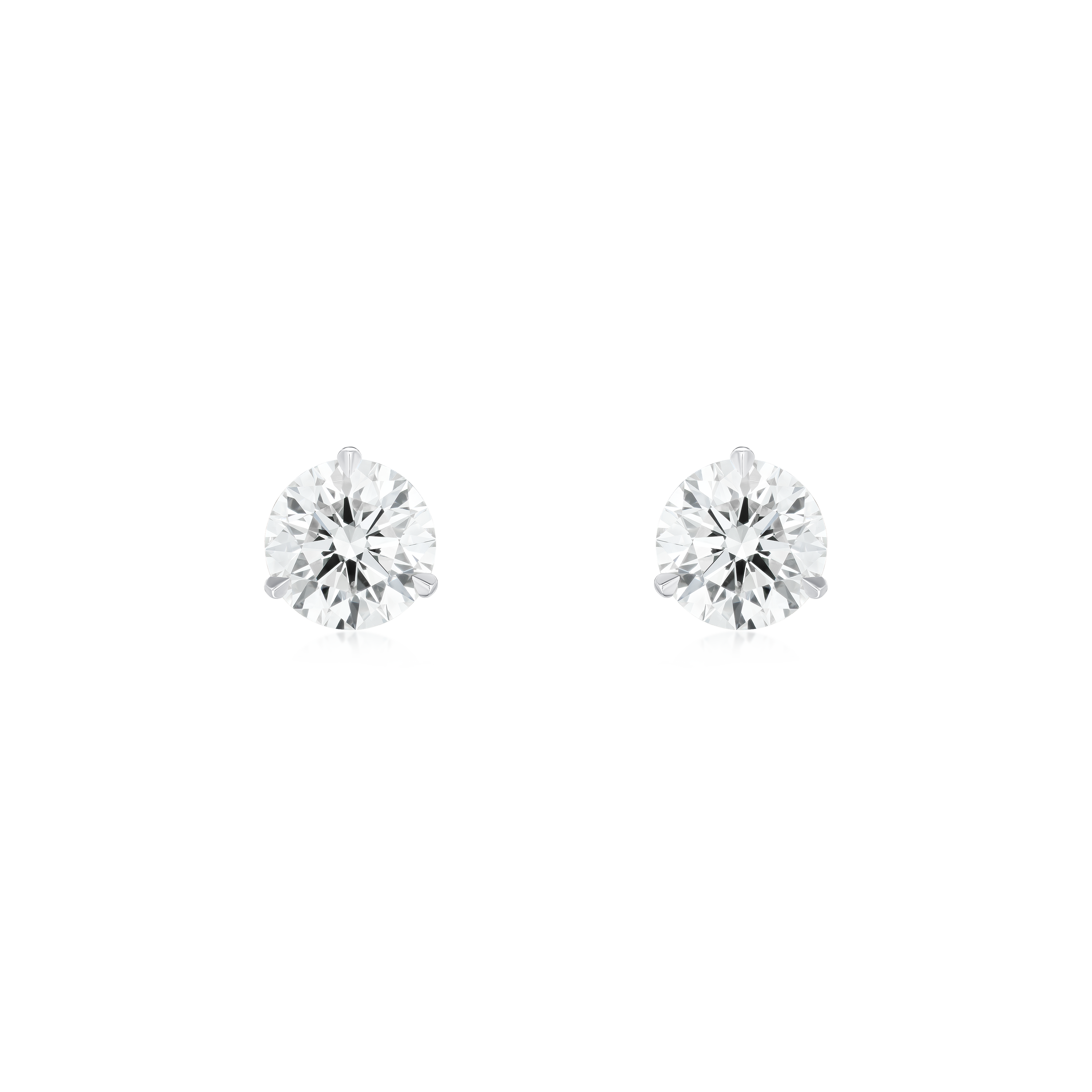 1.05cts Round Brilliant Cut Diamond Stud Earrings