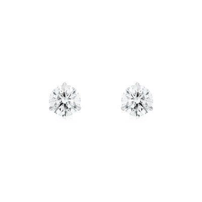 1.05cts Round Brilliant Cut Diamond Stud Earrings