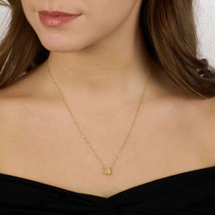 1.01cts Radiant Cut Natural Fancy Yellow Diamond Pendant