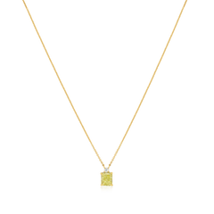 1.14cts Natural Fancy Yellow Diamond Drop Pendant