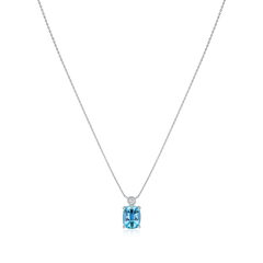 1.63cts Aquamarine and Diamond Pendant