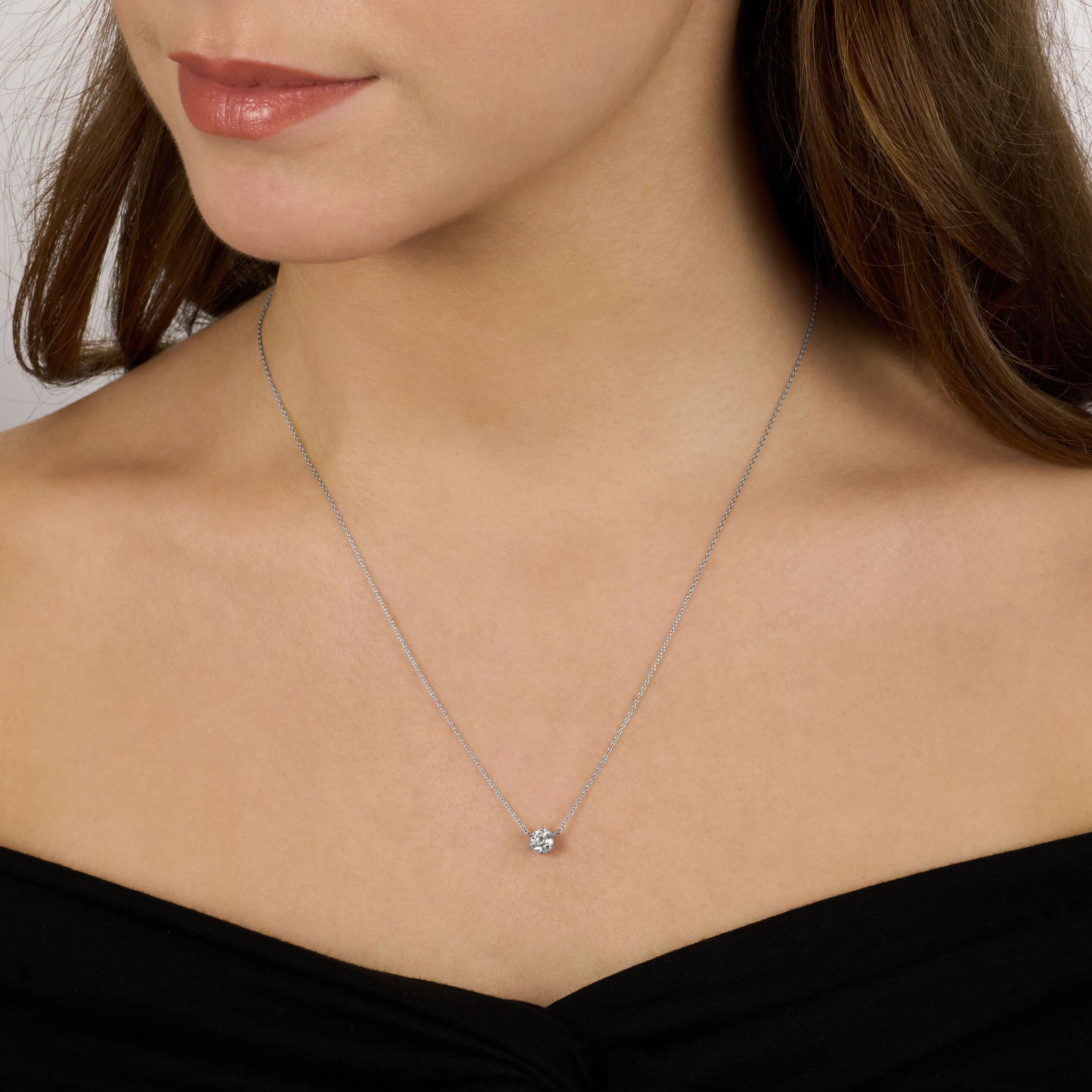 0.55ct Round Brilliant Cut Diamond Solitaire Pendant