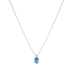 1.68cts Aquamarine and Diamond Pendant