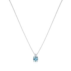 1.46cts Aquamarine and Diamond Pendant.