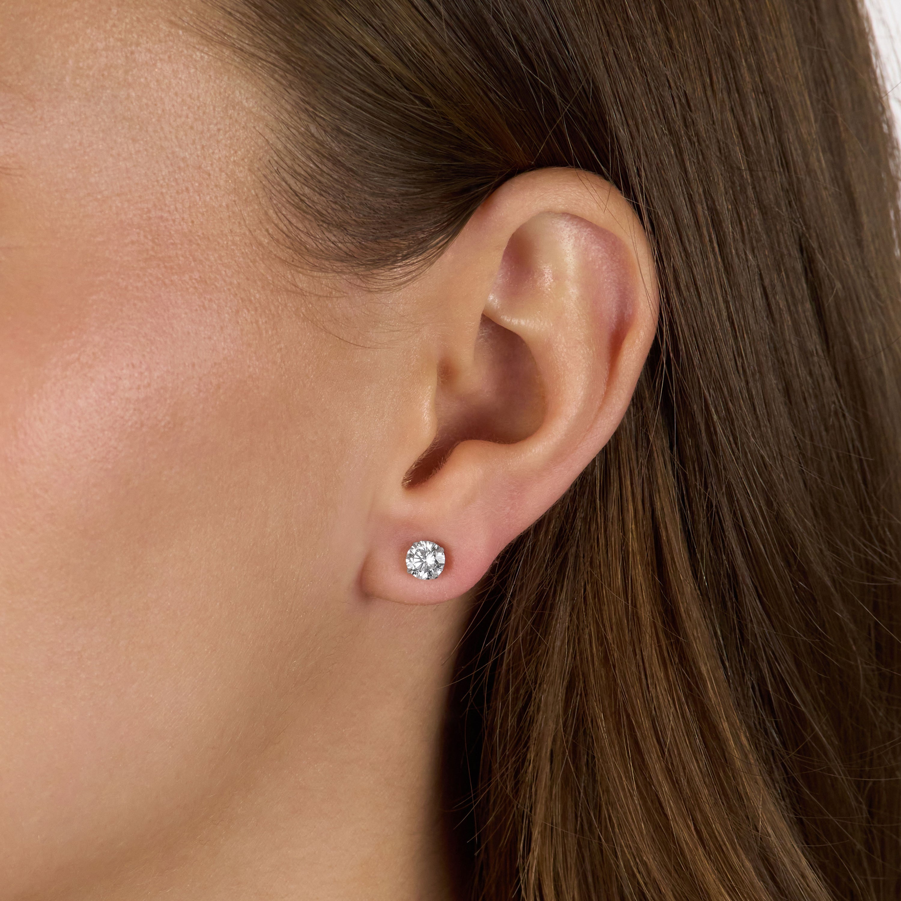 1.00ct Round Brilliant Cut Diamond Superfine Stud Earrings