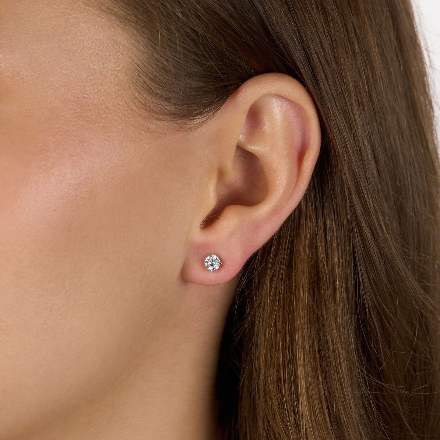 0.61ct Round Brilliant Cut Diamond Superfine Stud Earrings
