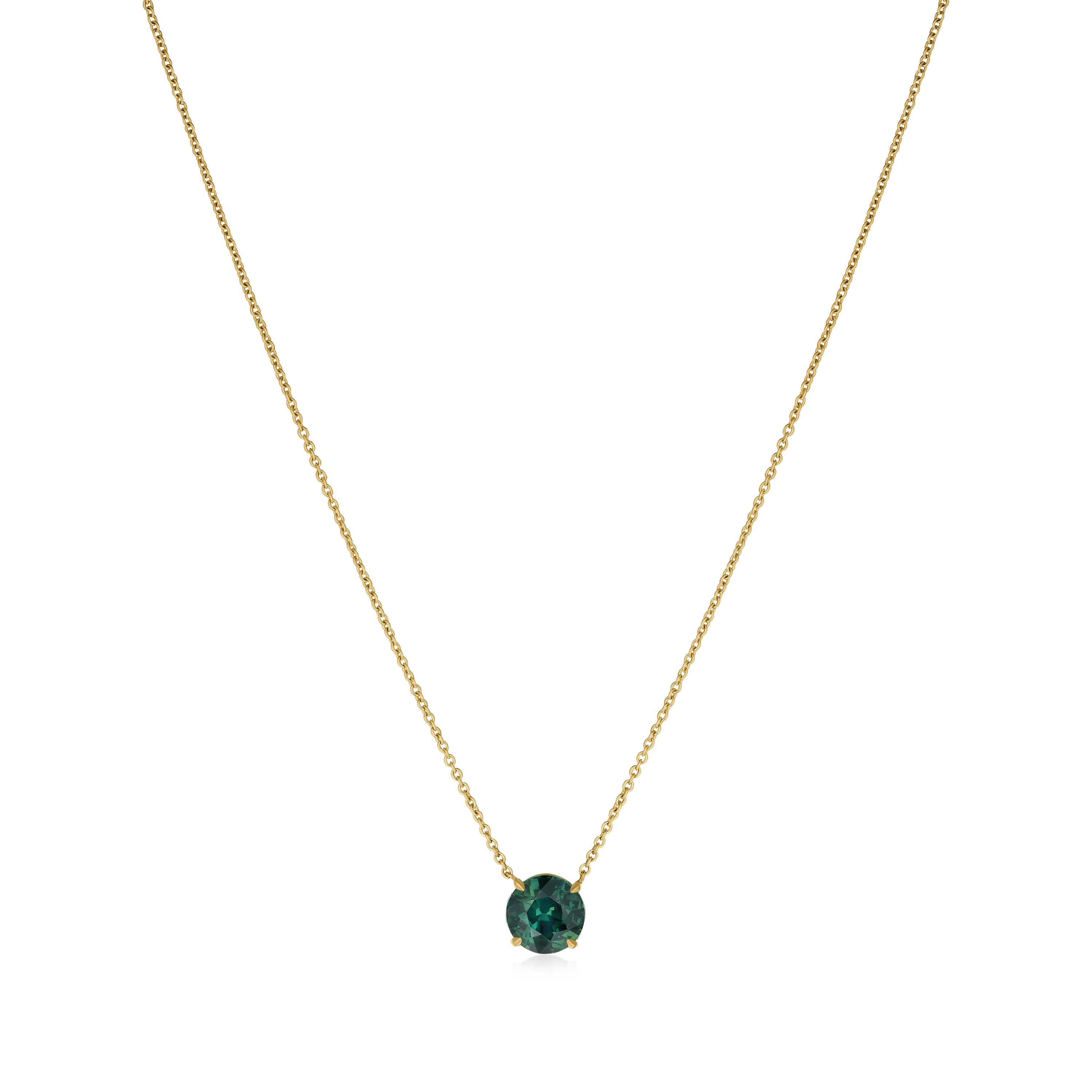 2.02cts Teal Sapphire Pendant