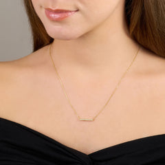 Skyline Collection 18ct Yellow Gold Diamond Set Horizontal Pendant