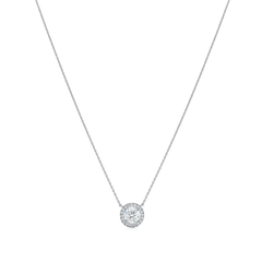 1.01cts Round Brilliant Cut Diamond Cluster Pendant