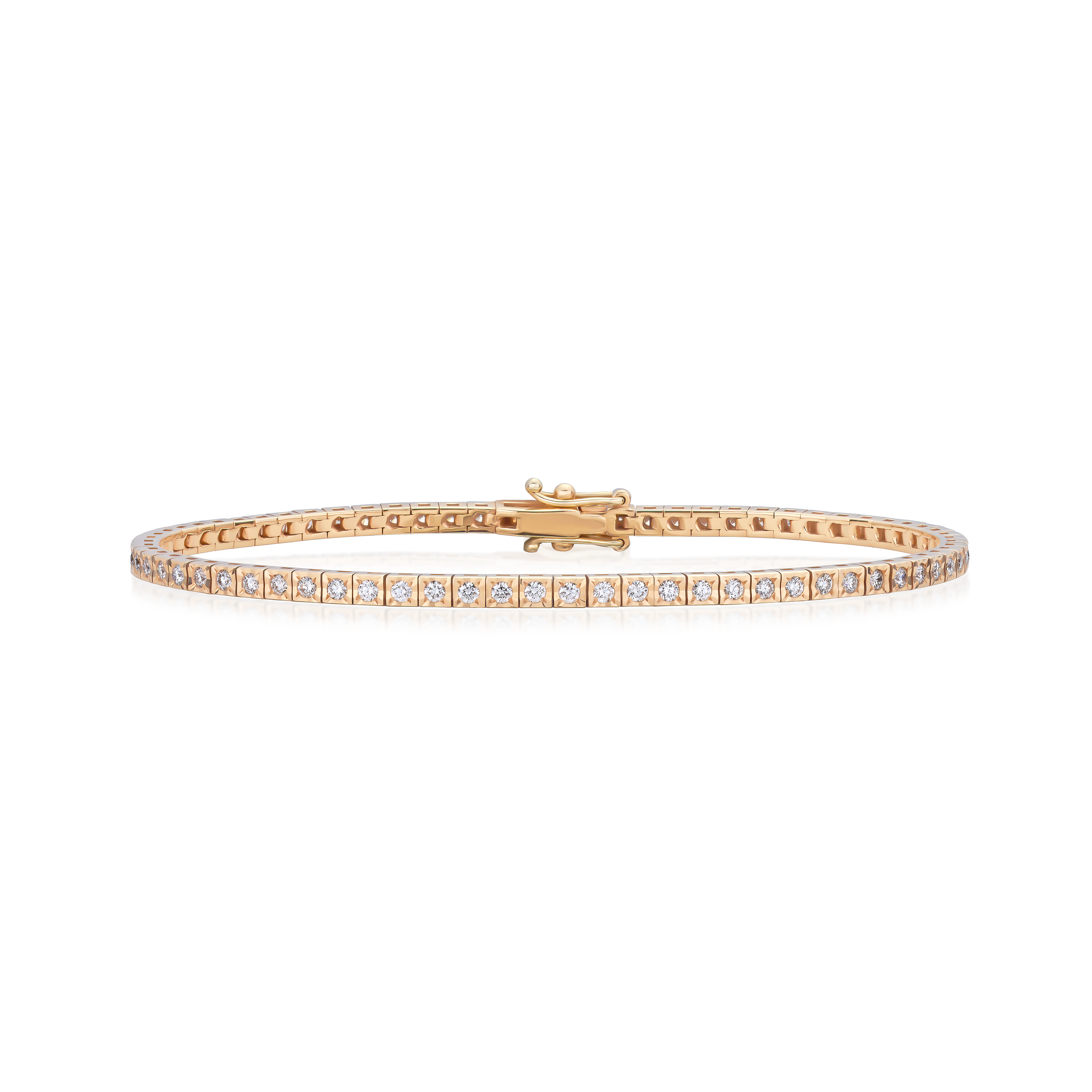 1.00ct Diamond Bracelet In 18ct Rose Gold