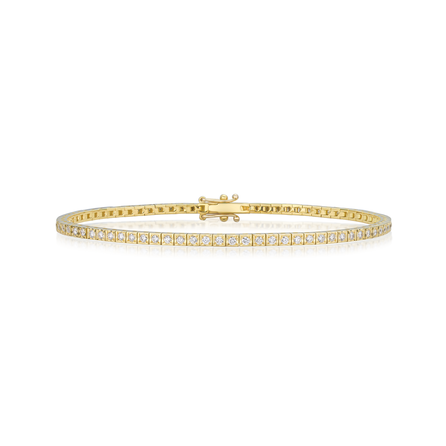 Diamond Bracelet In 18ct Yellow Gold
