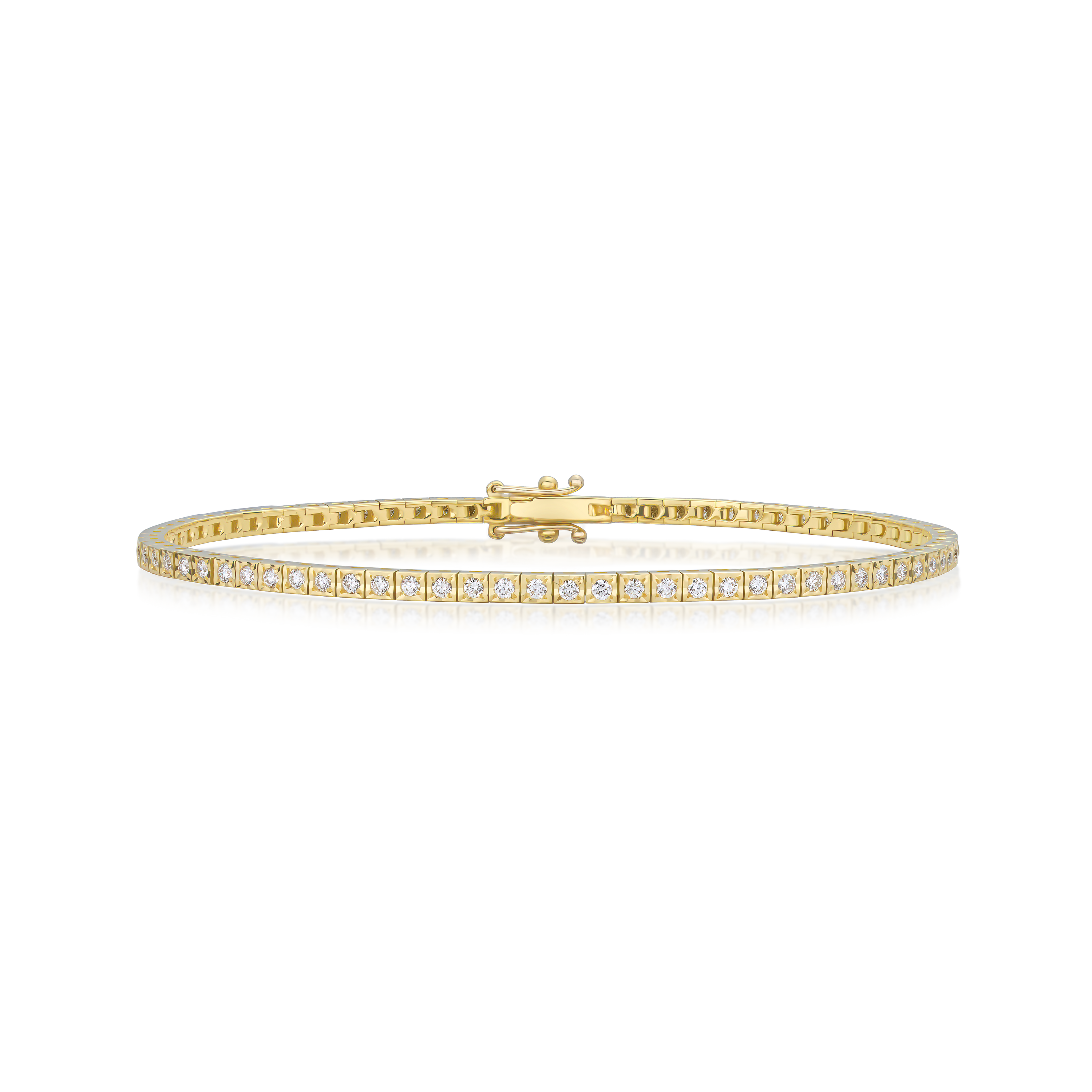 Diamond Bracelet In 18ct Yellow Gold