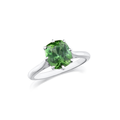 1.94cts Cushion Shape Green Tourmaline Ring