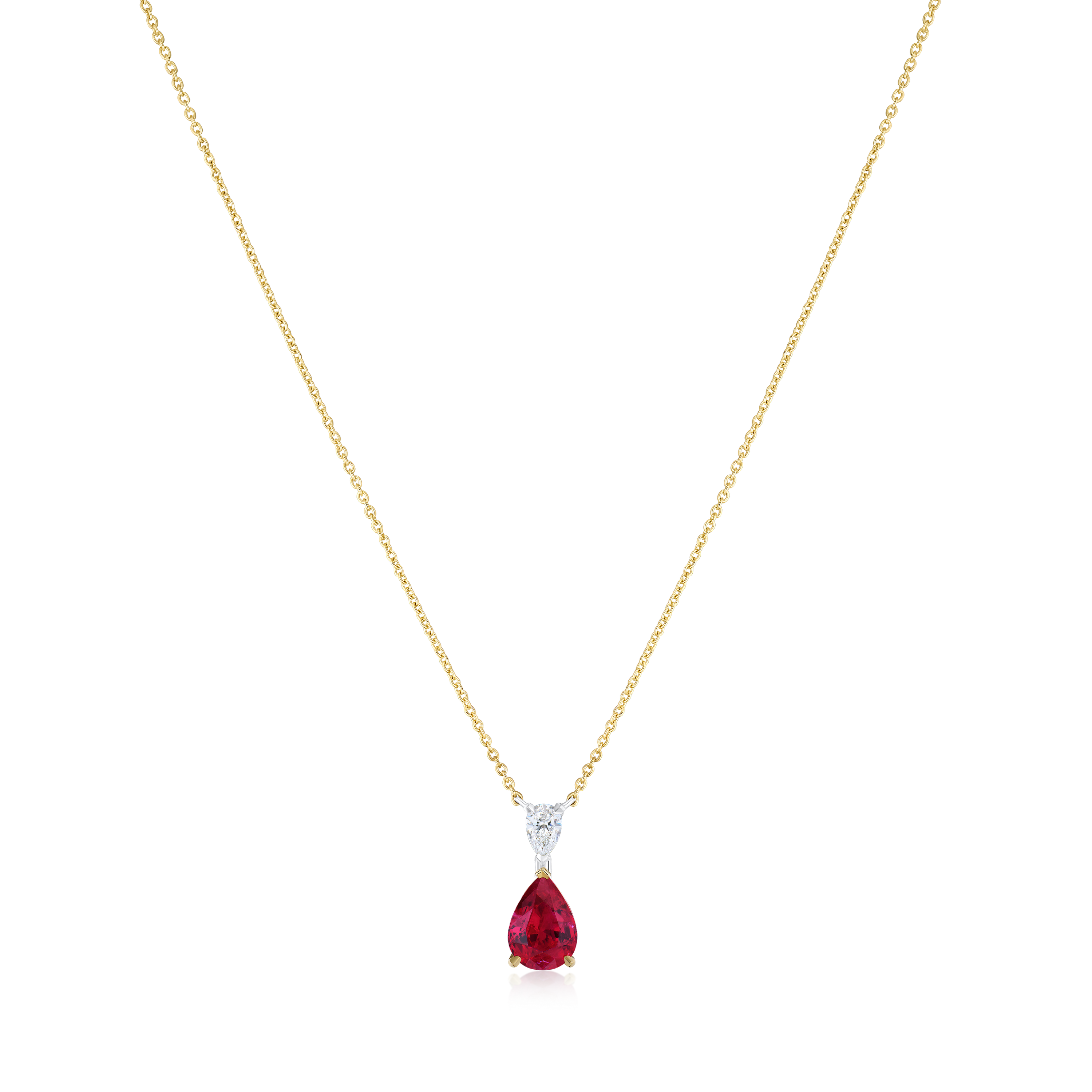 1.71ct Ruby and Diamond Pendant