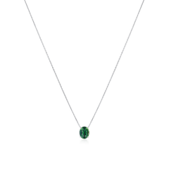 2.04cts Oval Green Sapphire Pendant