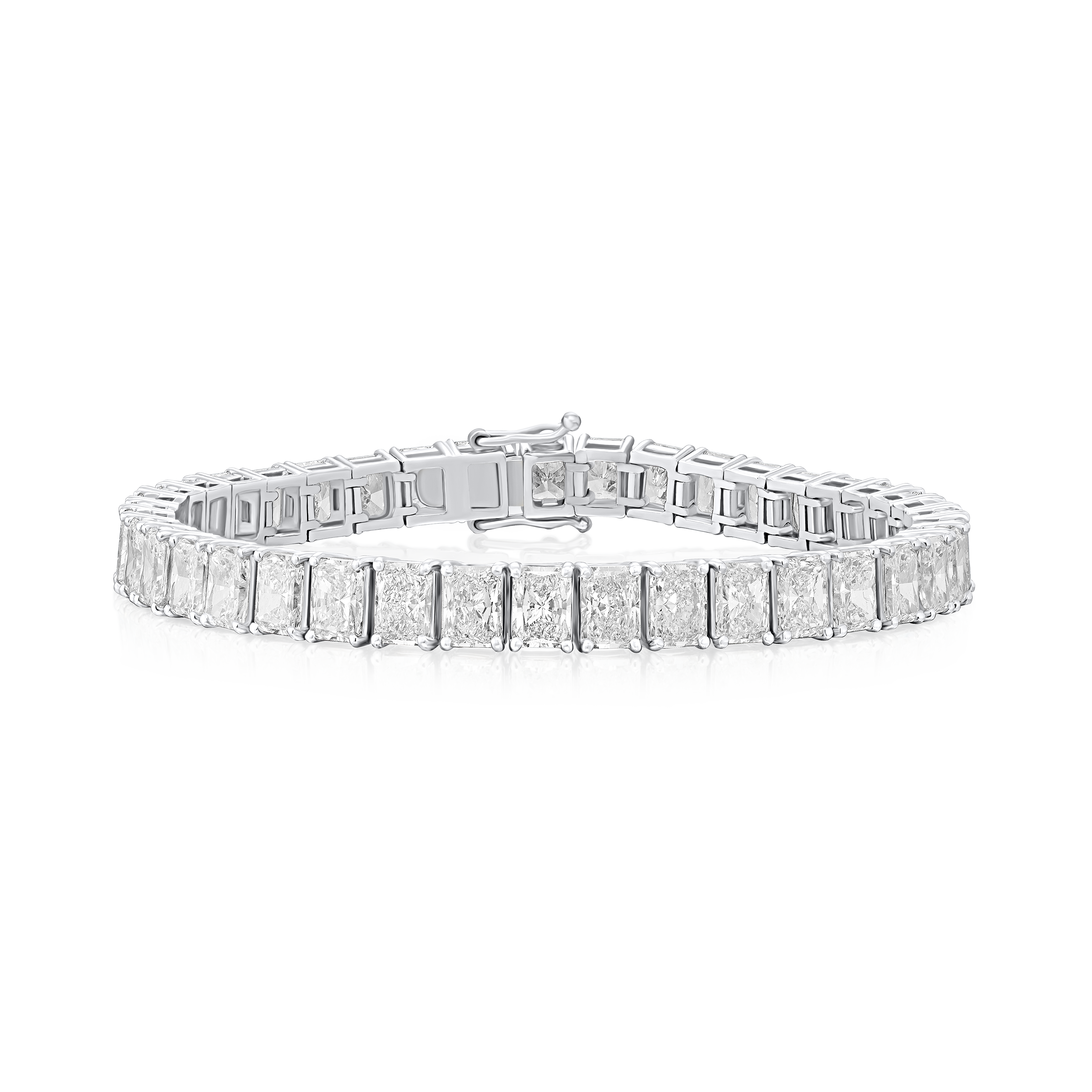 20.26ct Radiant Cut Diamond Line Bracelet