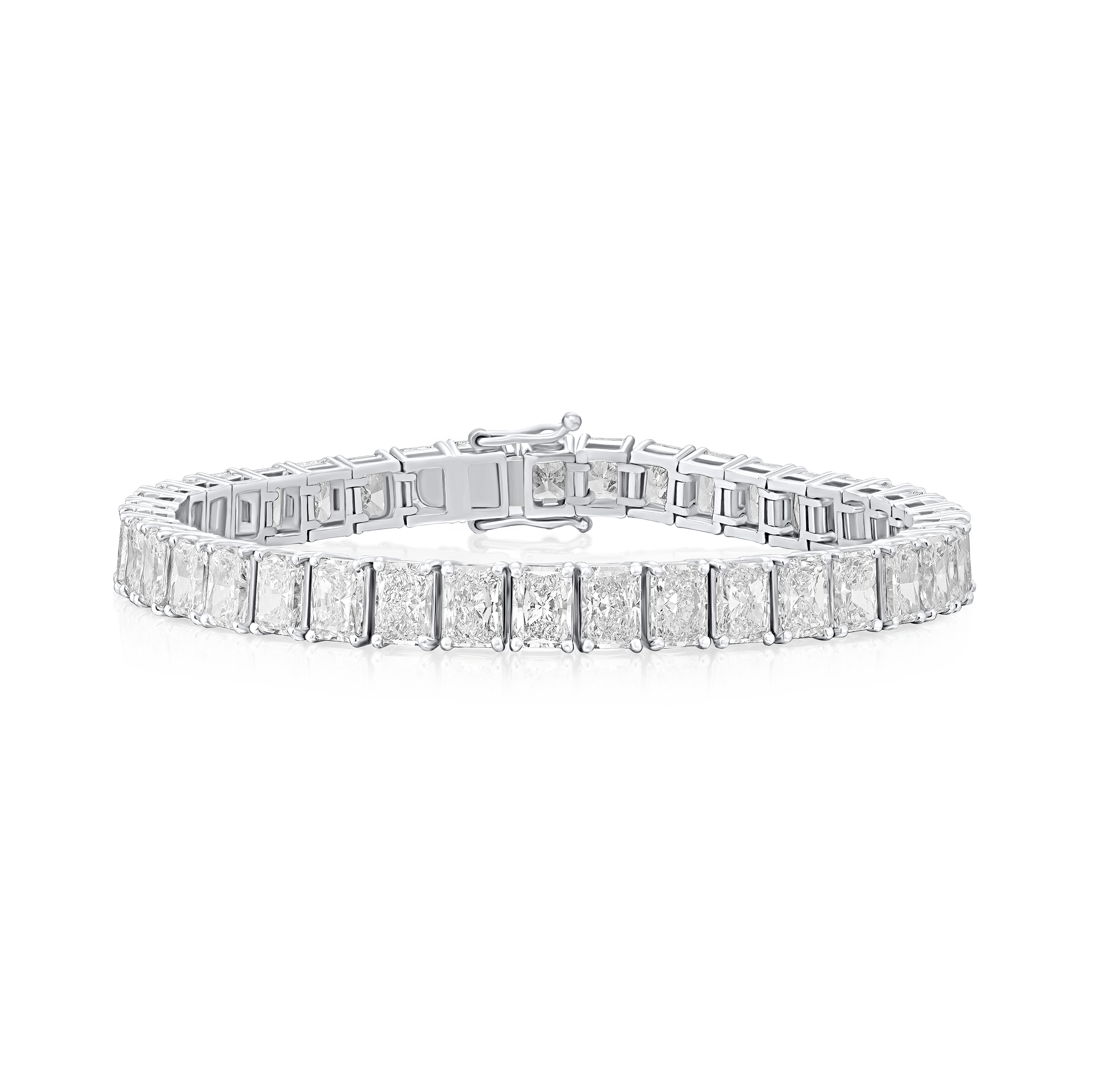 20.26ct Radiant Cut Diamond Line Bracelet