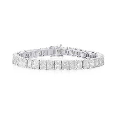 20.26ct Radiant Cut Diamond Line Bracelet