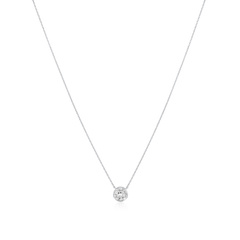 0.59ct Round Brilliant Cut Diamond Rubover Pendant
