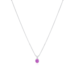 0.68ct Pink Sapphire and Diamond Pendant