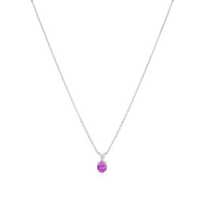 0.68ct Pink Sapphire and Diamond Pendant