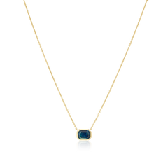 2.02cts Octagonal Teal Sapphire Pendant