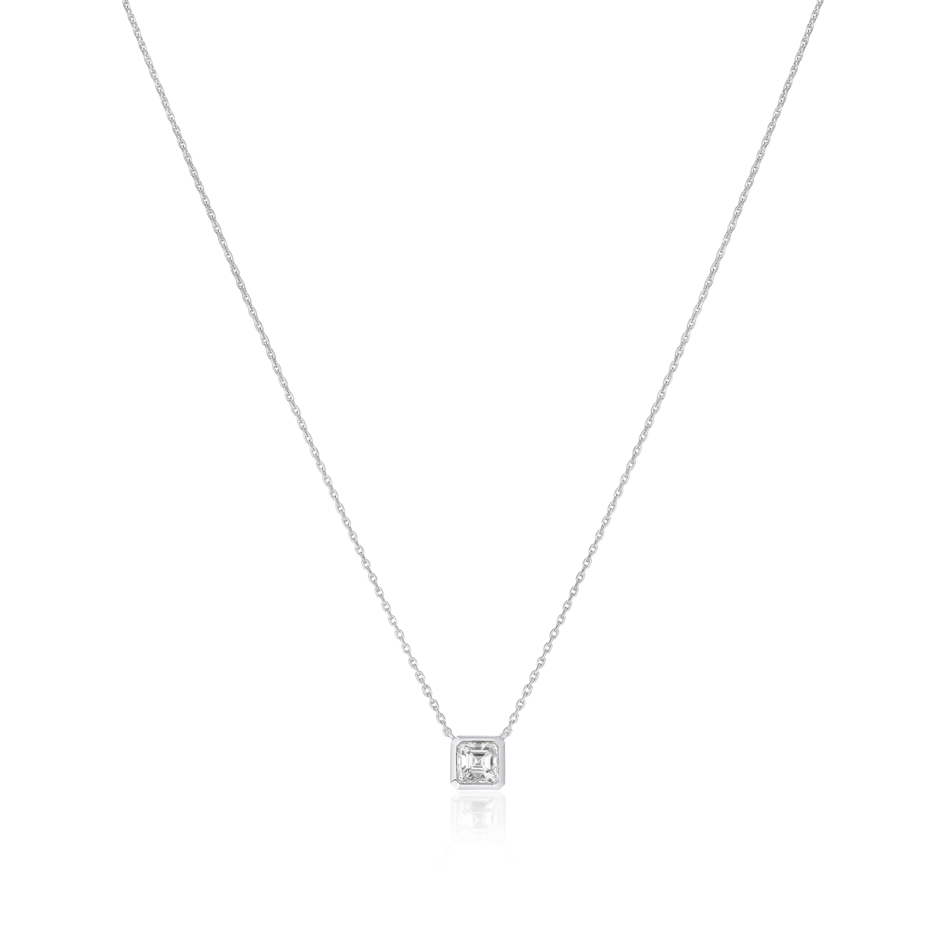 0.50ct Emerald Cut Diamond Pendant