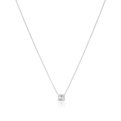 0.50ct Emerald Cut Diamond Pendant