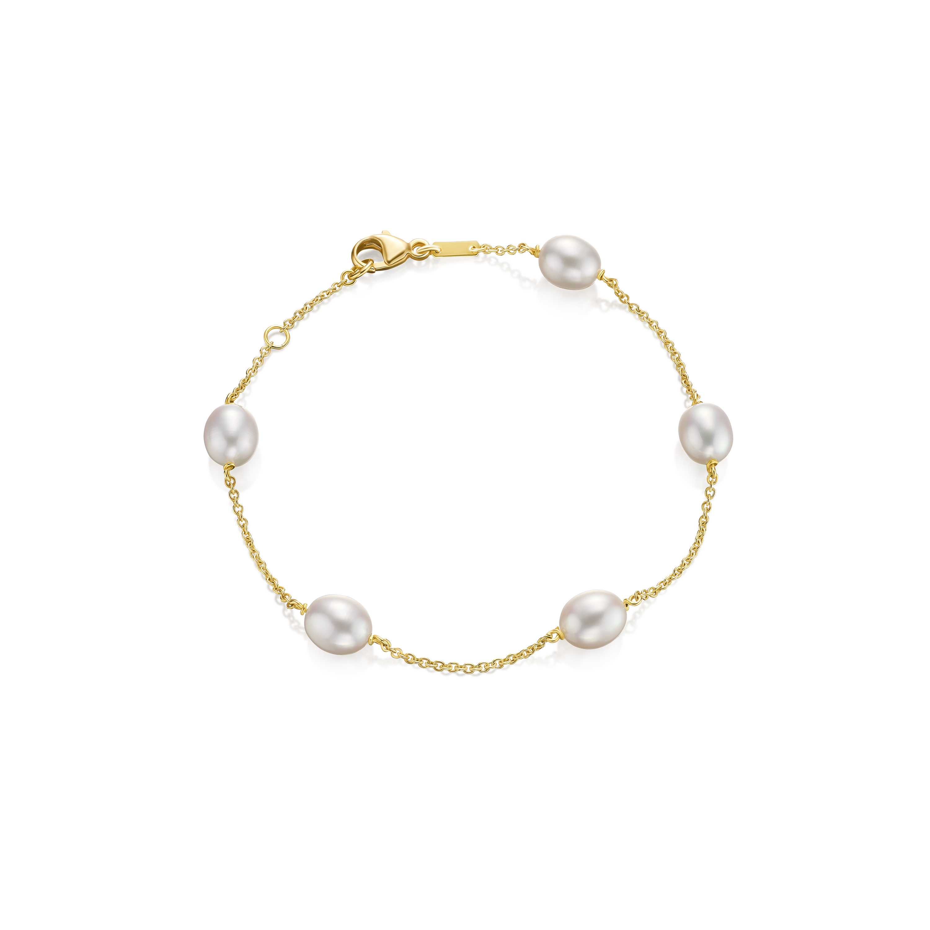 Freshwater Cultured Pearl 18ct Yellow Gold Bracelet