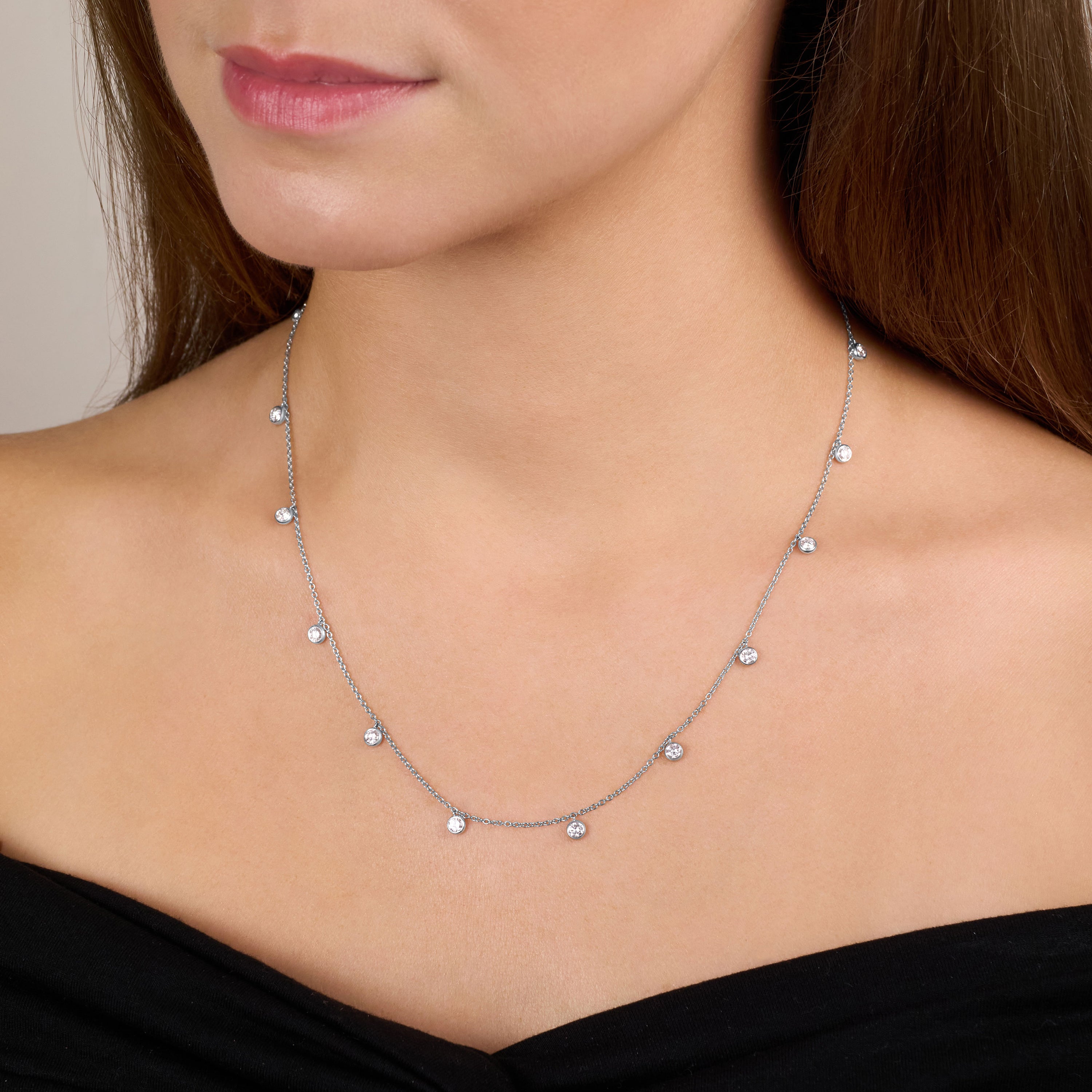 1.47cts Spectacle Set Diamond Necklet