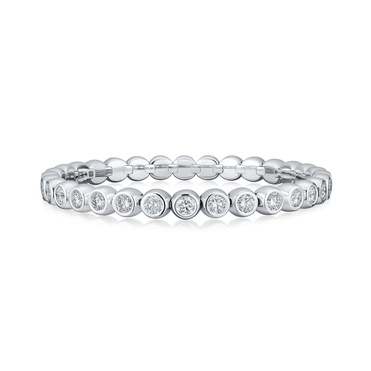 5.00cts Round Brilliant Cut Diamond Flex Bracelet