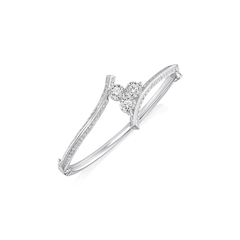Trefoil Collection 2.25cts Diamond Set Twist Bangle