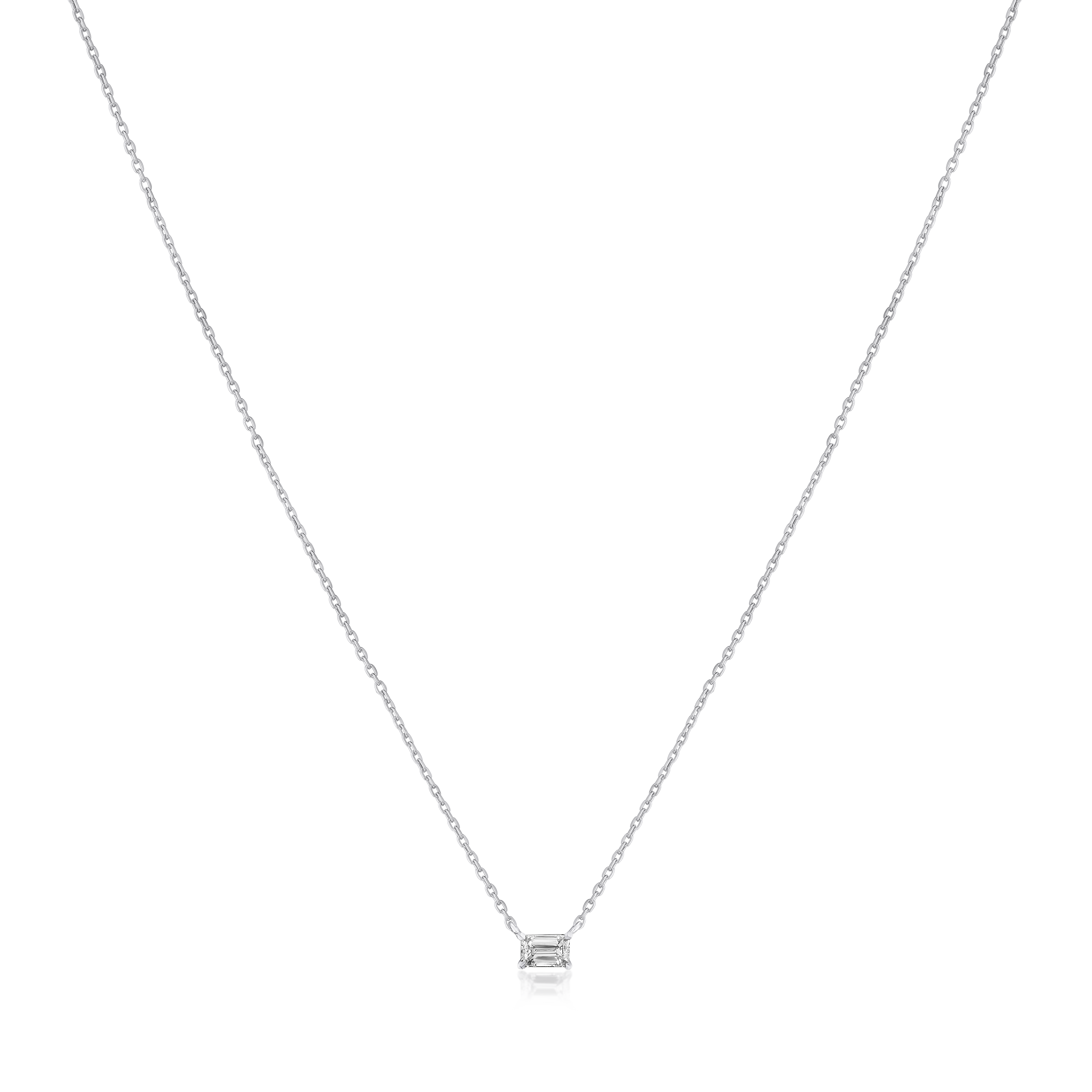 0.20ct Emerald Cut Diamond Pendant