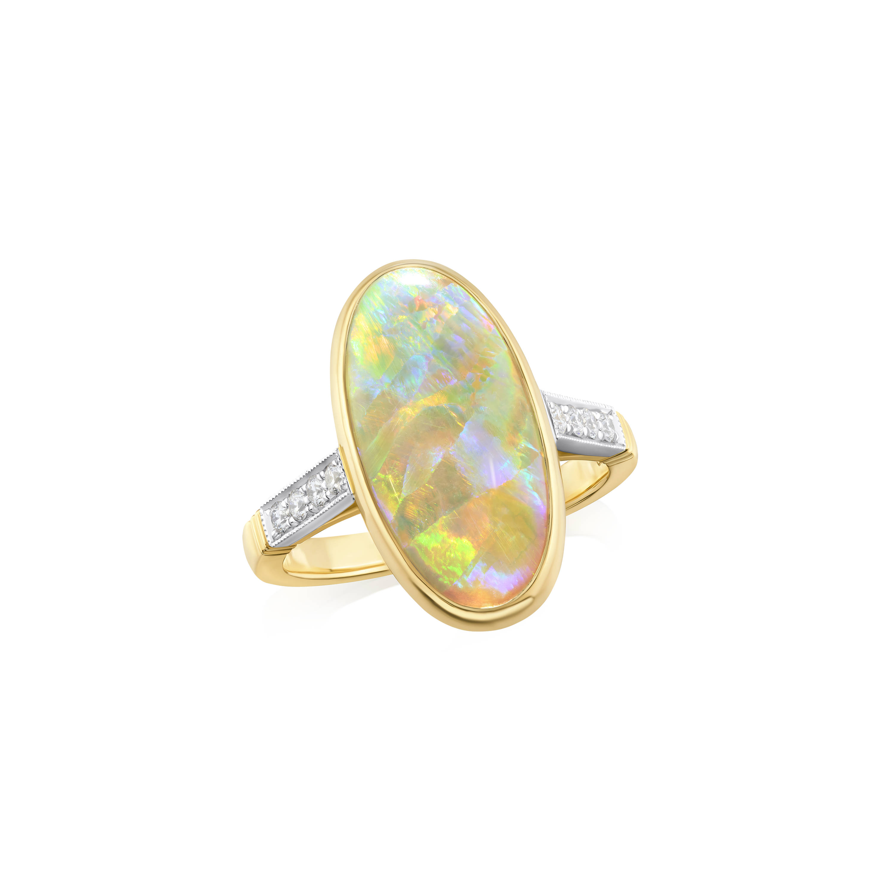 2.36cts Opal and Diamond Ring