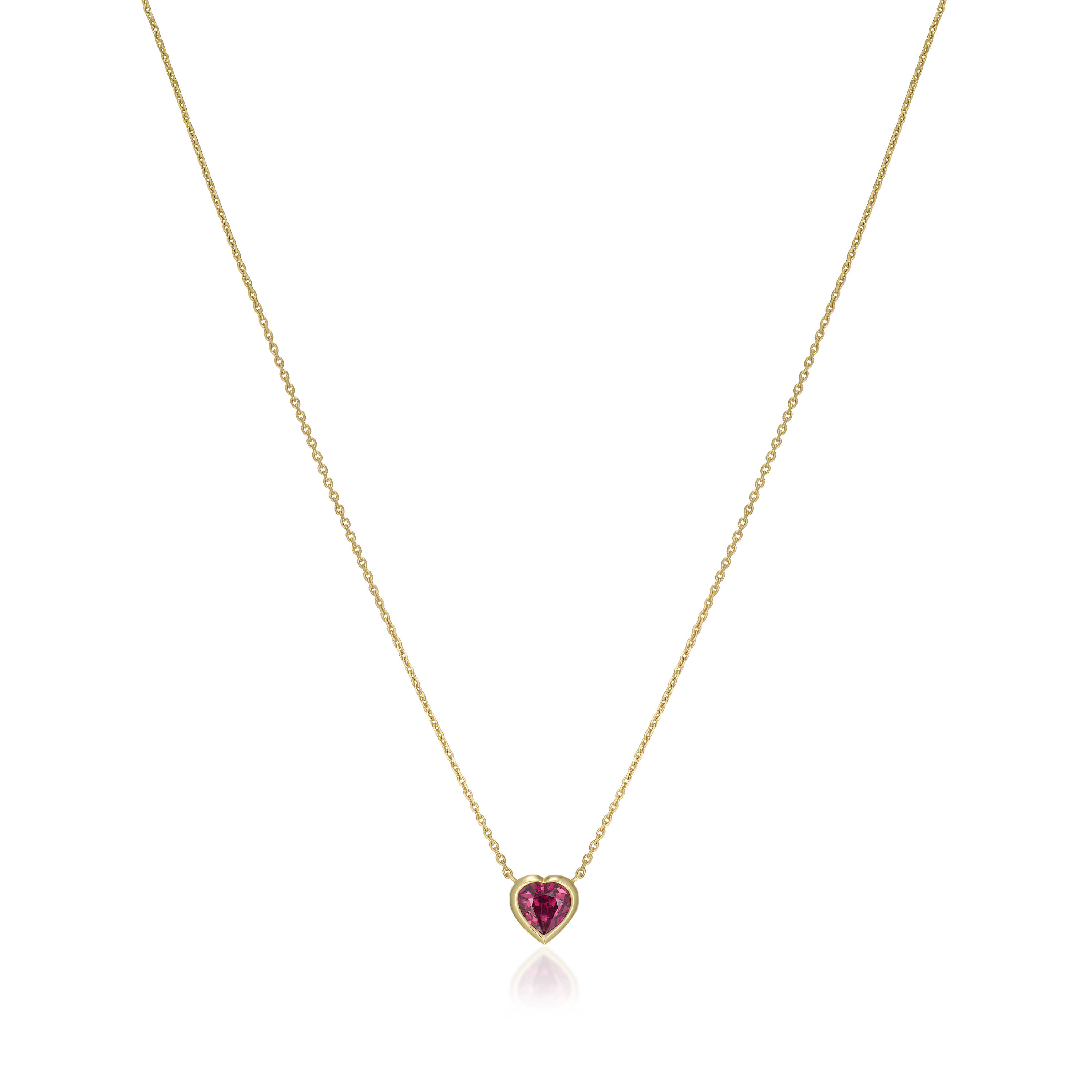 0.53ct Heart Shape Ruby Pendant