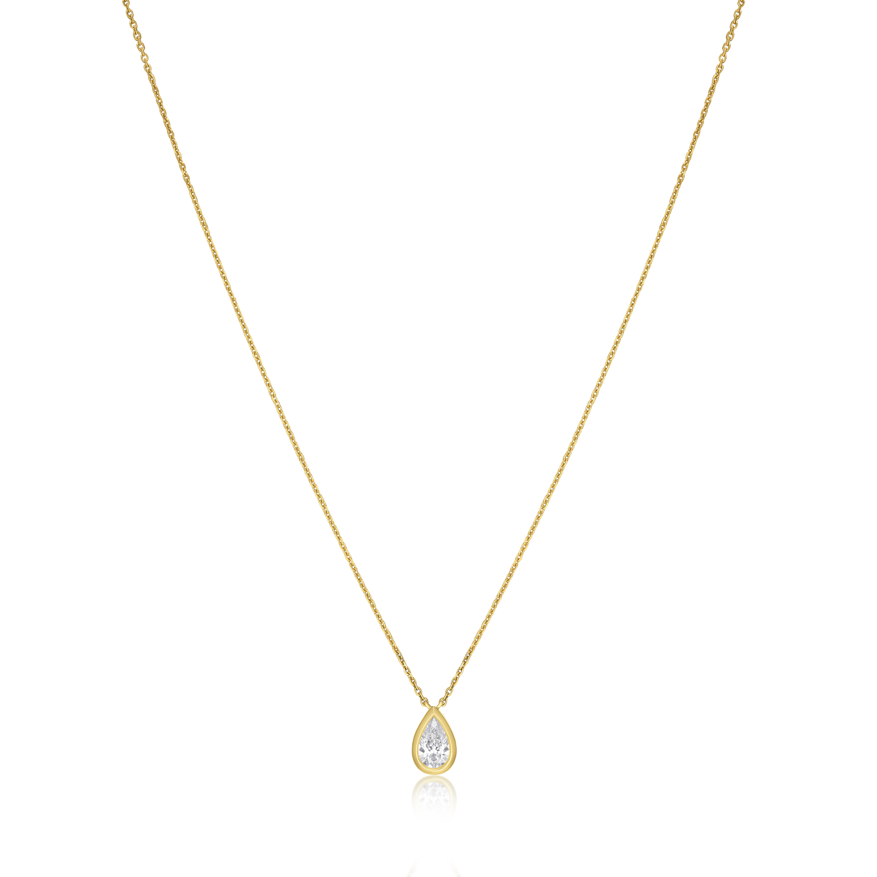 0.30ct Pear Cut Diamond Solitaire Pendant