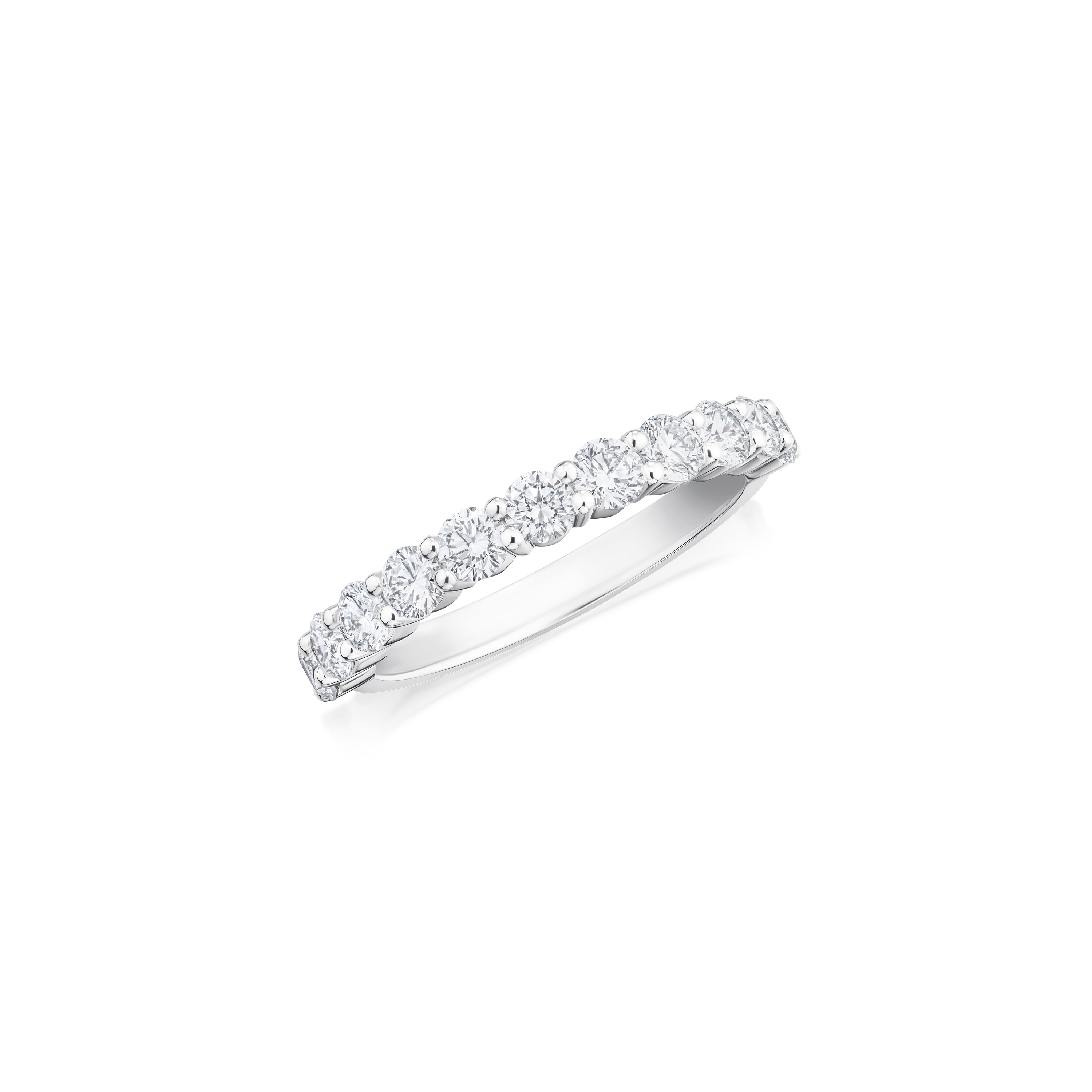 1.00ct Round Brilliant Cut Diamond Half Eternity Ring
