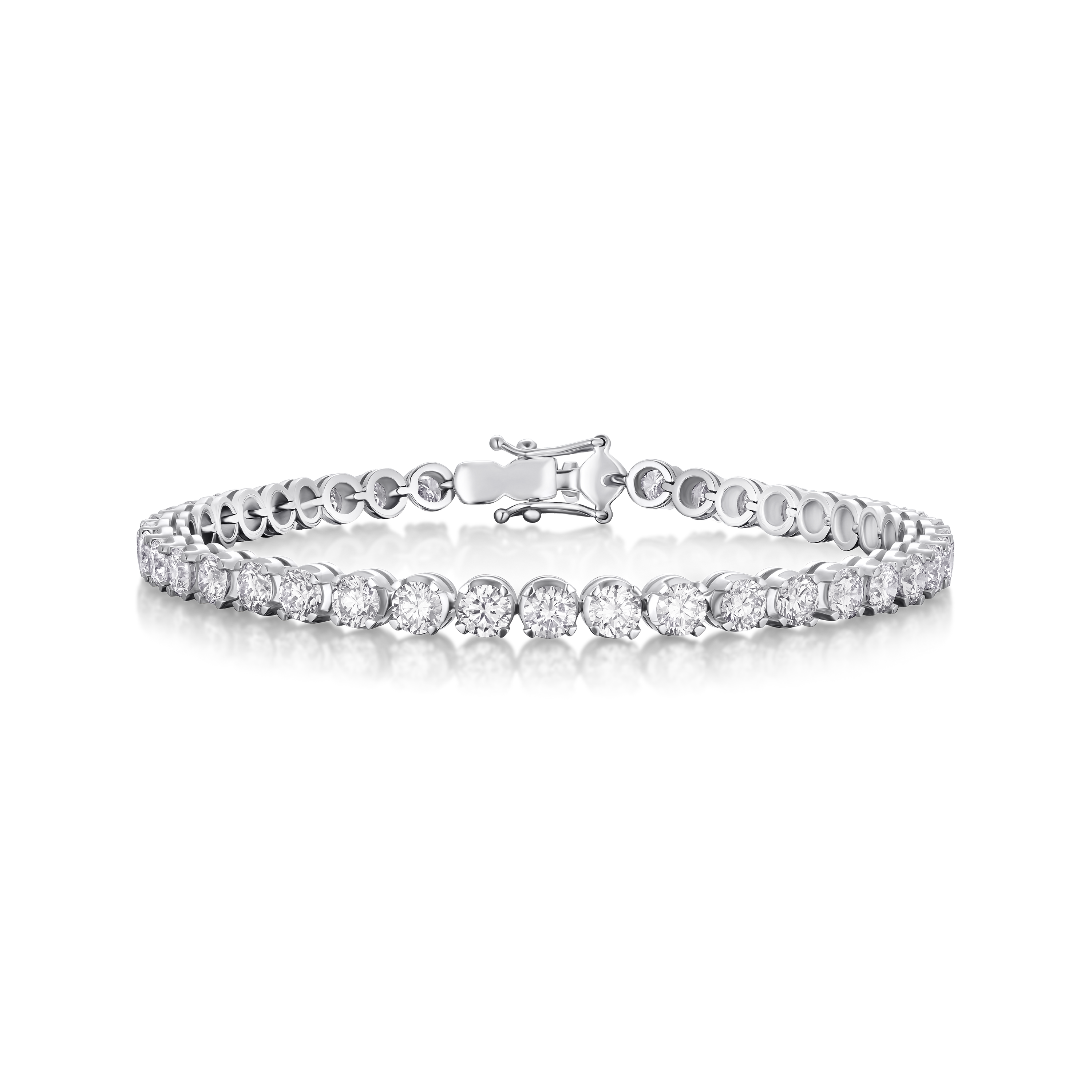 6.10cts Round Brilliant Cut Diamond Line Bracelet