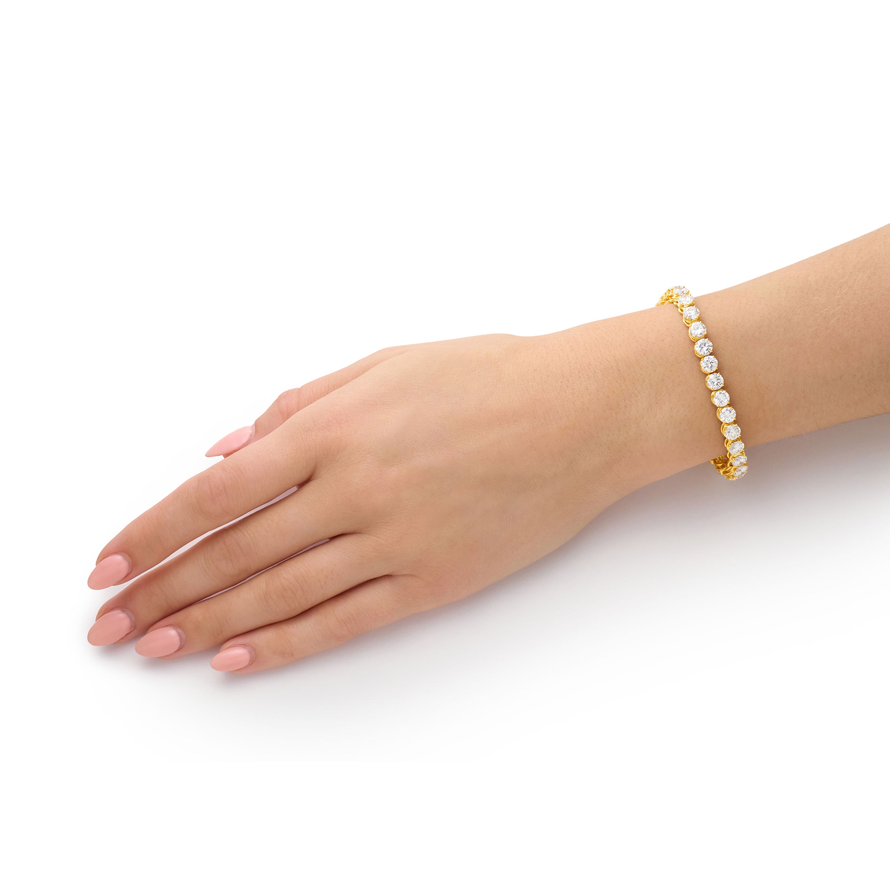 11.78ct Round Brilliant Cut Diamond Line Bracelet