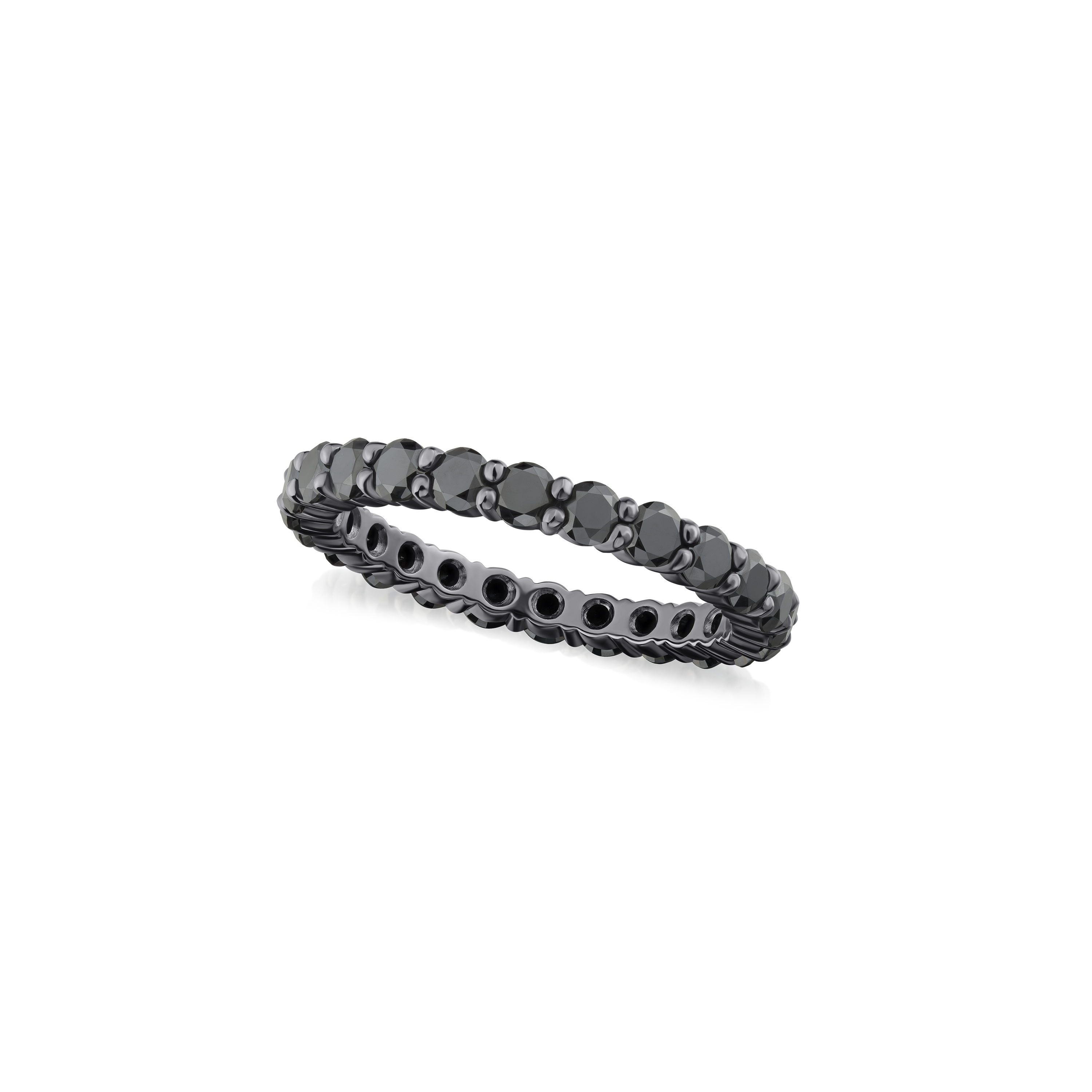 1.98cts Black Diamond Full Eternity Ring