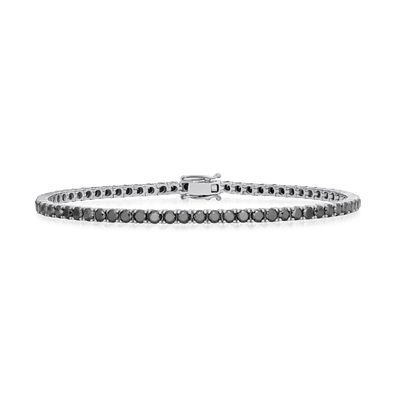 6.74cts Black Diamond Line Bracelet
