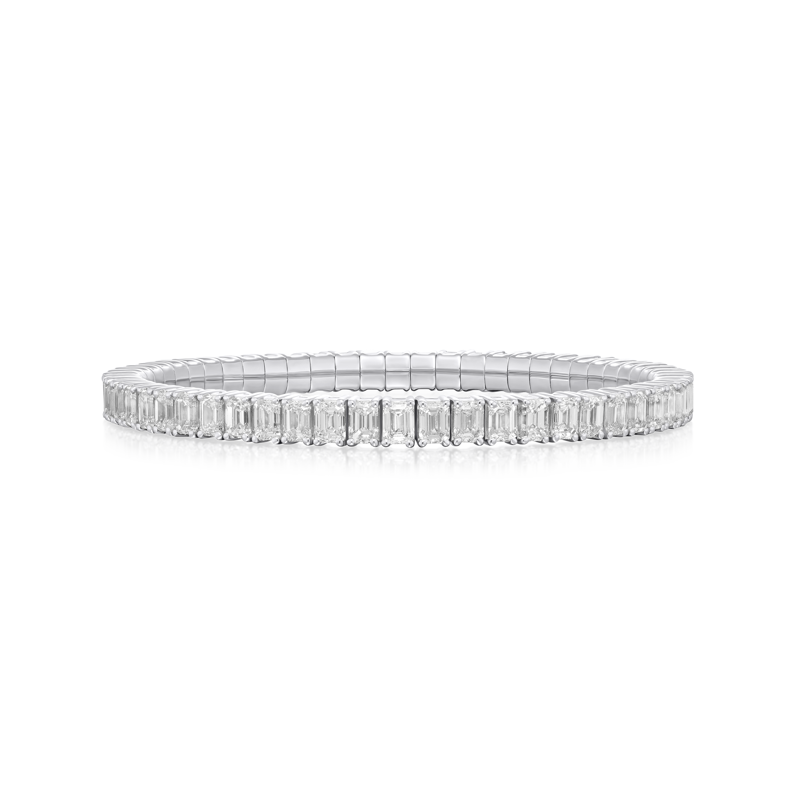 14.04cts Emerald Cut Diamond Flex Bracelet